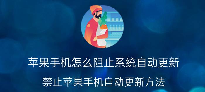 苹果手机怎么阻止系统自动更新 禁止苹果手机自动更新方法